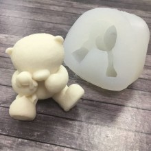 Молд силиконовый 3D "Мишка с зайкой" 2